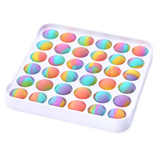 1pc-Rainbow Push Bubble Fidget Sensory Toy Stress Relief Squishy