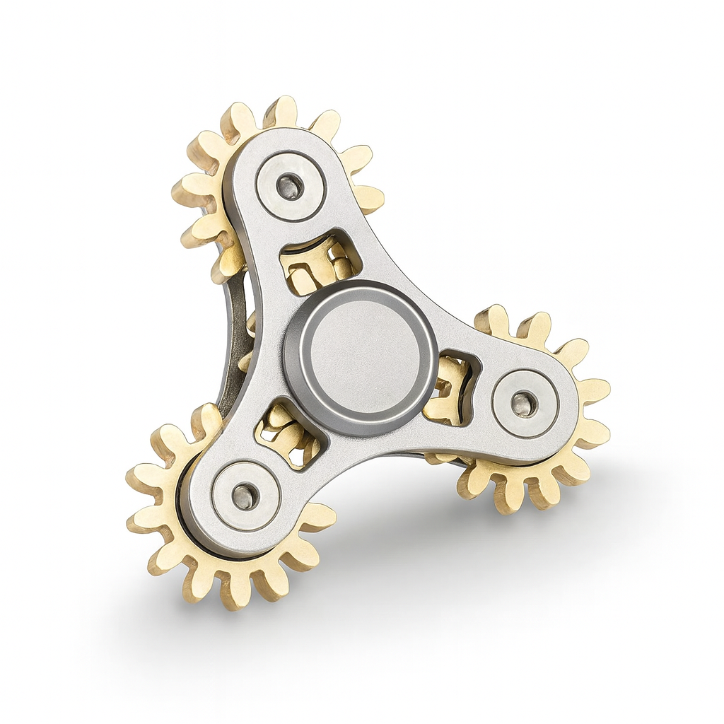 Mechanical Linkage Spinner – Industrial Elegance in Your Hands