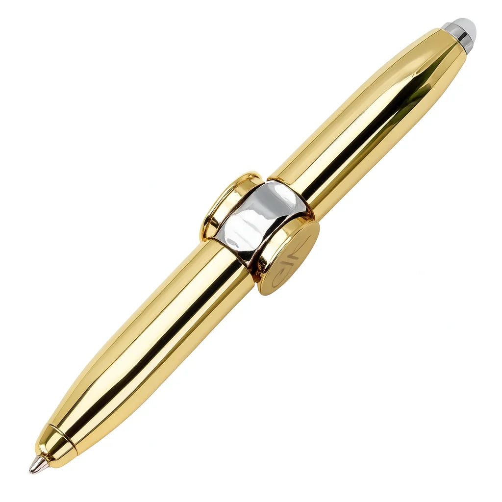 MindEase Multifunctional Spinner Pen with LED Light Finger Rotate Luminous Gyro Pens Fidgets Spinner LED Light Ballpoint Pen Metal Gyro Pen Gift