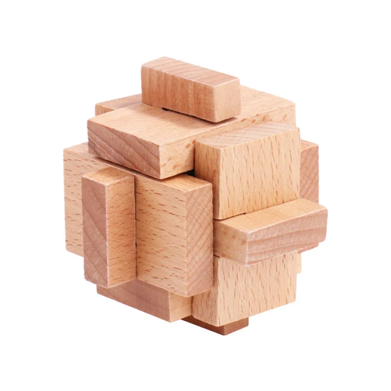 Classic Wooden Puzzle Mind Brain Teasers Interlocking Puzzles Game