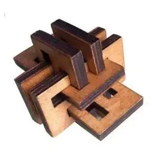 Classic Wooden Puzzle Mind Brain Teasers Interlocking Puzzles Game