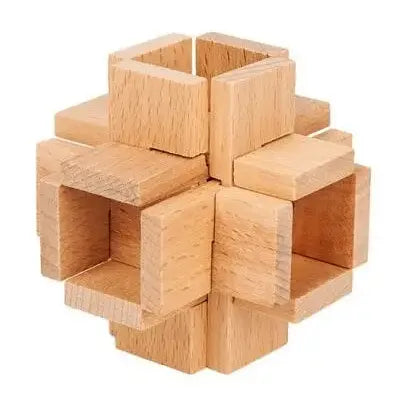 Classic Wooden Puzzle Mind Brain Teasers Interlocking Puzzles Game