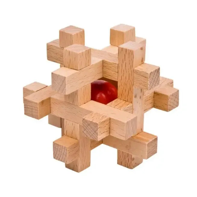 Classic Wooden Puzzle Mind Brain Teasers Interlocking Puzzles Game