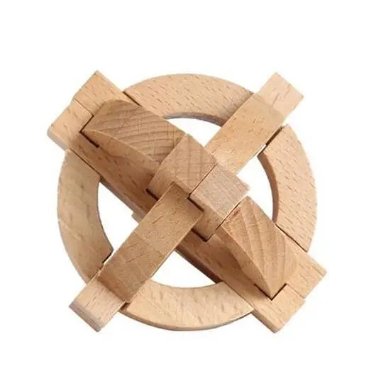 Classic Wooden Puzzle Mind Brain Teasers Interlocking Puzzles Game
