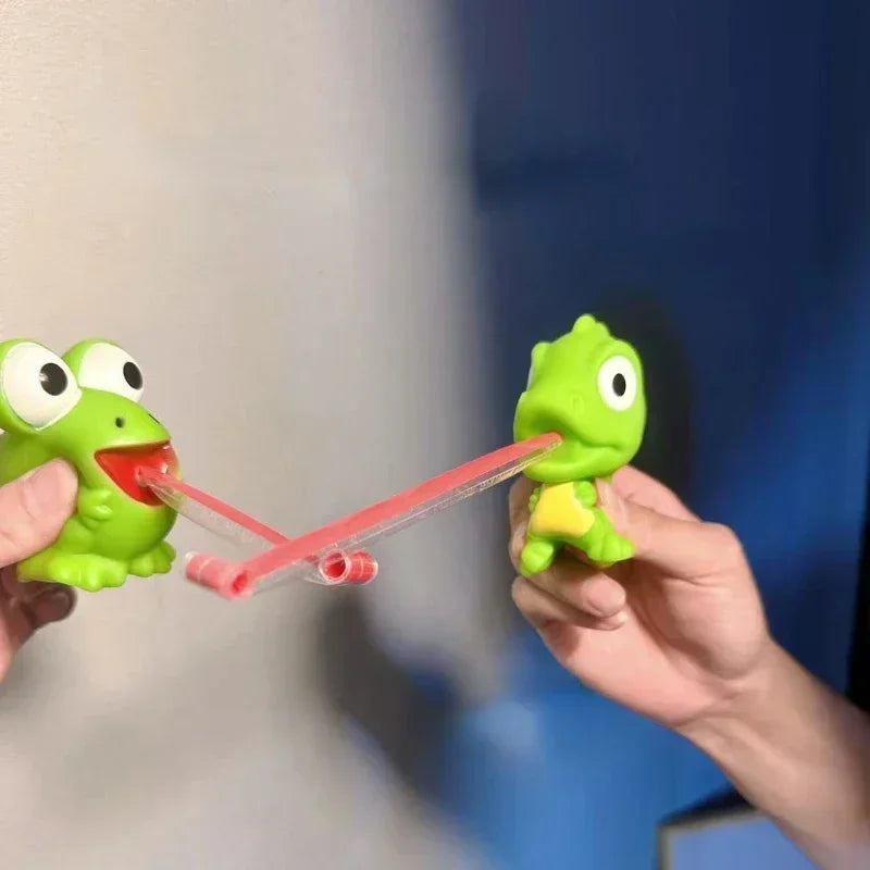 Decompression Fidget Toys Pinch Frog Dinosaur Sticking Tongue Out Relieve Stress 