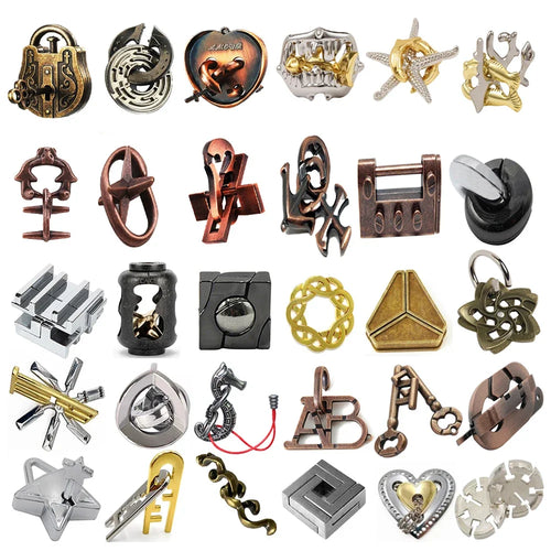 IQ Metal Brain teaser Magic Puzzle Brainstring Game Unlocking 