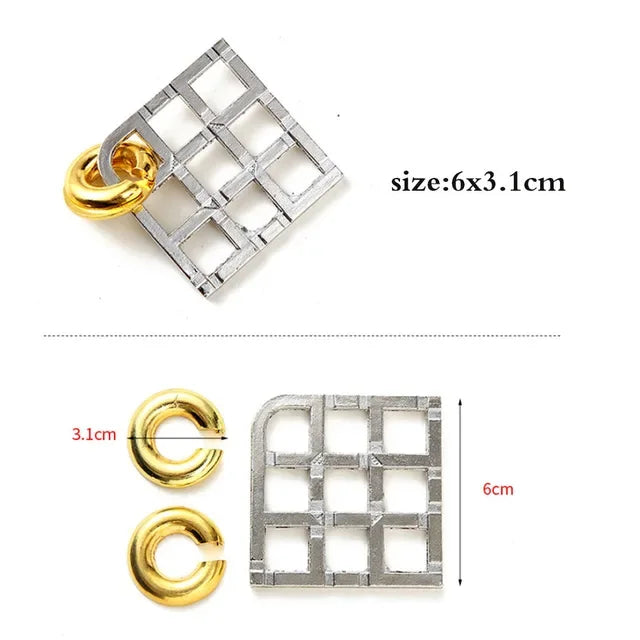 IQ Metal Brain teaser Magic Puzzle Brainstring Game Unlocking 