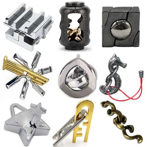 IQ Metal Brain teaser Magic Puzzle Brainstring Game Unlocking 