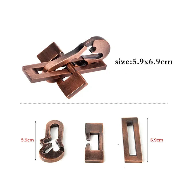 IQ Metal Brain teaser Magic Puzzle Brainstring Game Unlocking 