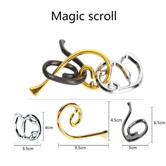 IQ Metal Brain teaser Magic Puzzle Brainstring Game Unlocking 