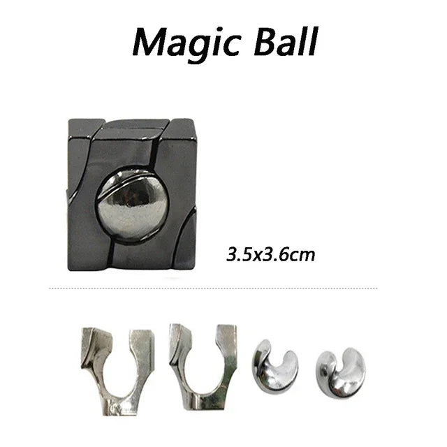 IQ Metal Brain teaser Magic Puzzle Brainstring Game Unlocking 