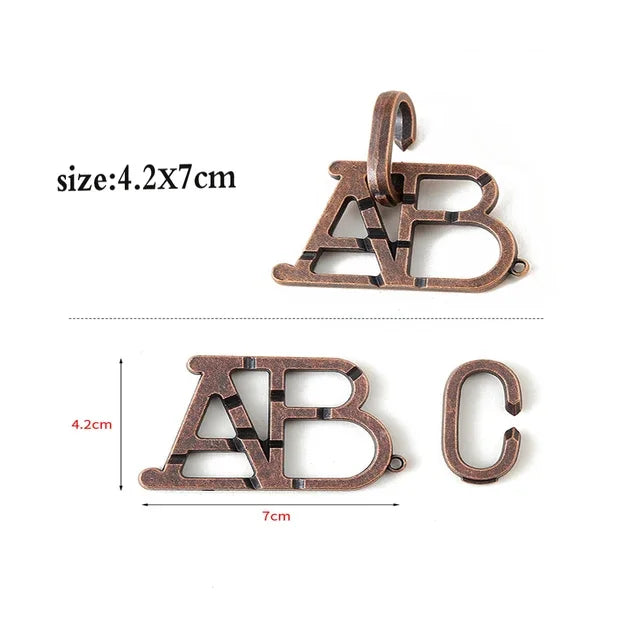 IQ Metal Brain teaser Magic Puzzle Brainstring Game Unlocking 