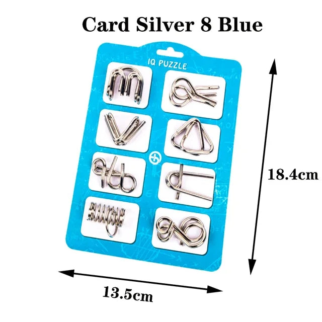 IQ Metal Brain teaser Magic Puzzle Brainstring Game Unlocking 