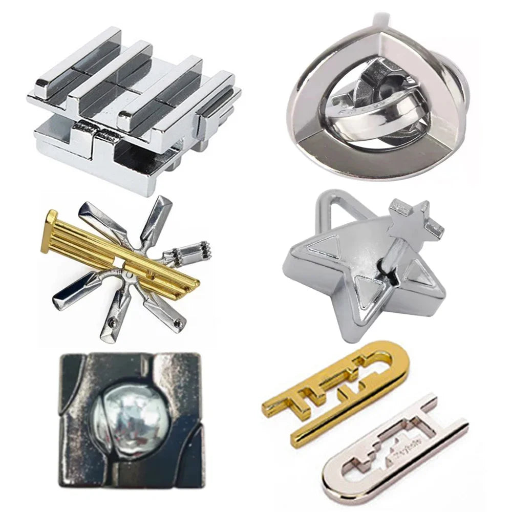 IQ Metal Brain teaser Magic Puzzle Brainstring Game Unlocking 