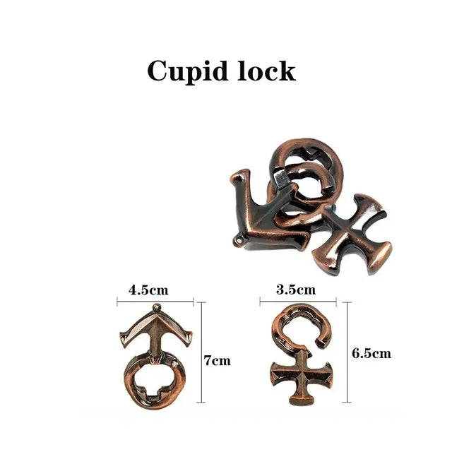 IQ Metal Brain teaser Magic Puzzle Brainstring Game Unlocking 