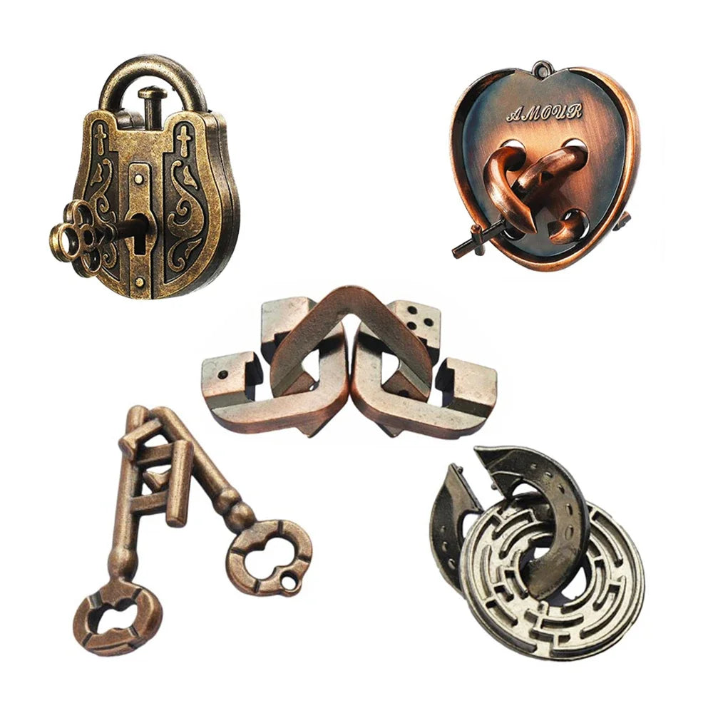 IQ Metal Brain teaser Magic Puzzle Brainstring Game Unlocking 