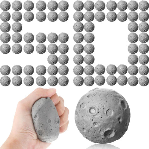 Lunar Focus Foam Ball – Moon Texture Squeezable Desk Toy