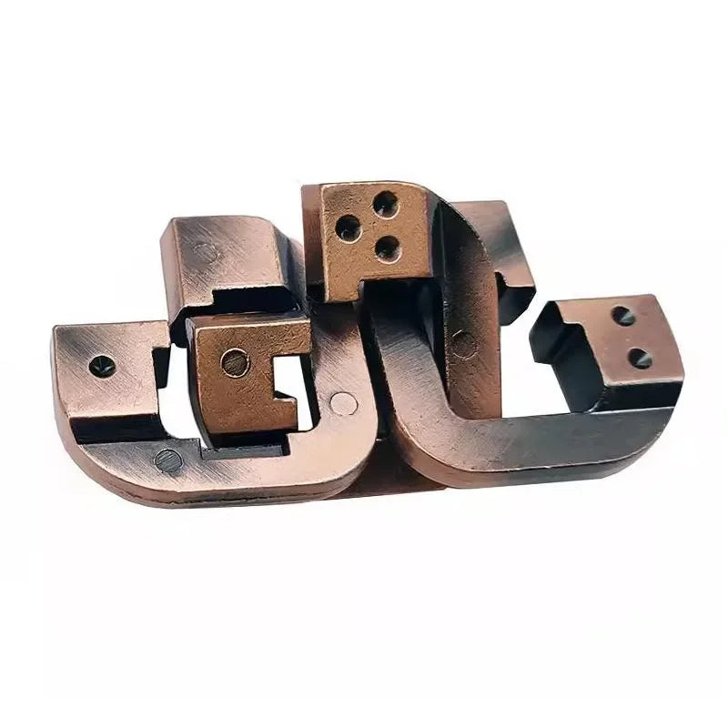 Metal Lock 3D Puzzle Brain Teaser - Unlock IQ Challenge Games Toy
