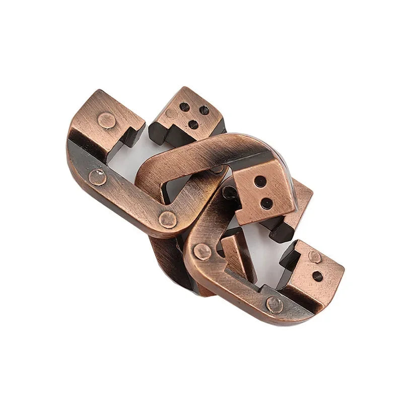 Metal Lock 3D Puzzle Brain Teaser - Unlock IQ Challenge Games Toy