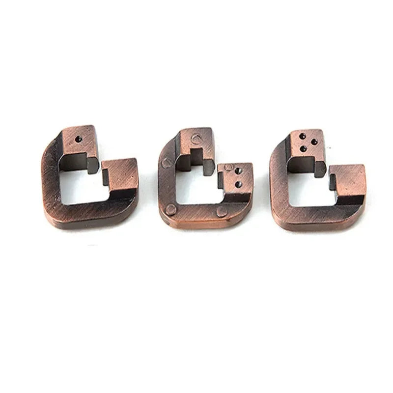 Metal Lock 3D Puzzle Brain Teaser - Unlock IQ Challenge Games Toy
