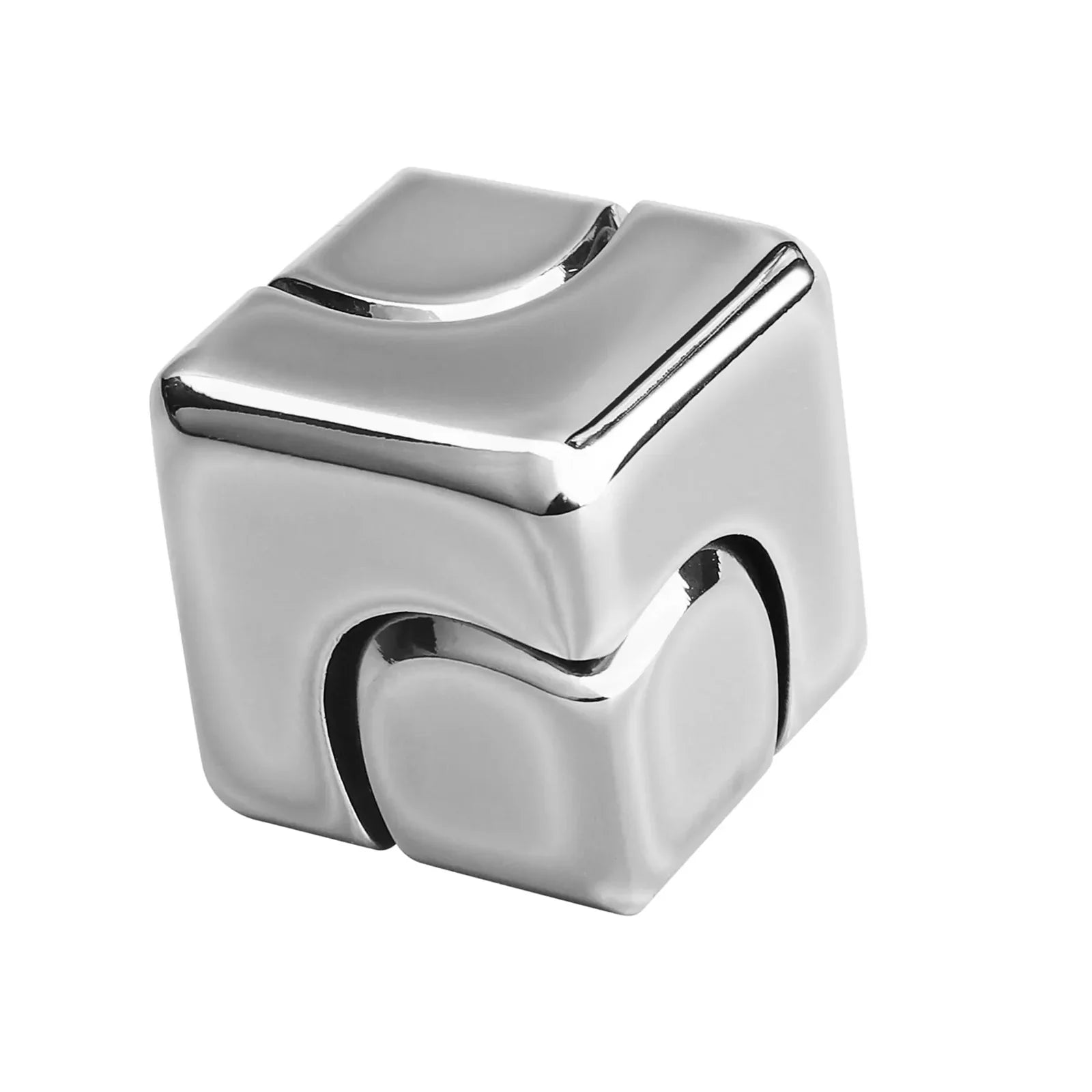 Metal Rotating Cube – Stress Relief Gyroscope Toy for Adults