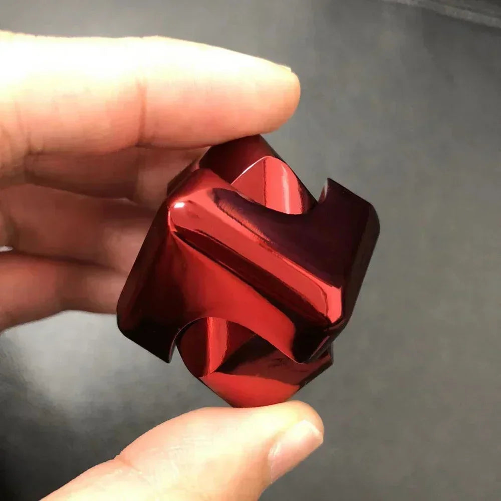 Metal Rotating Cube – Stress Relief Gyroscope Toy for Adults