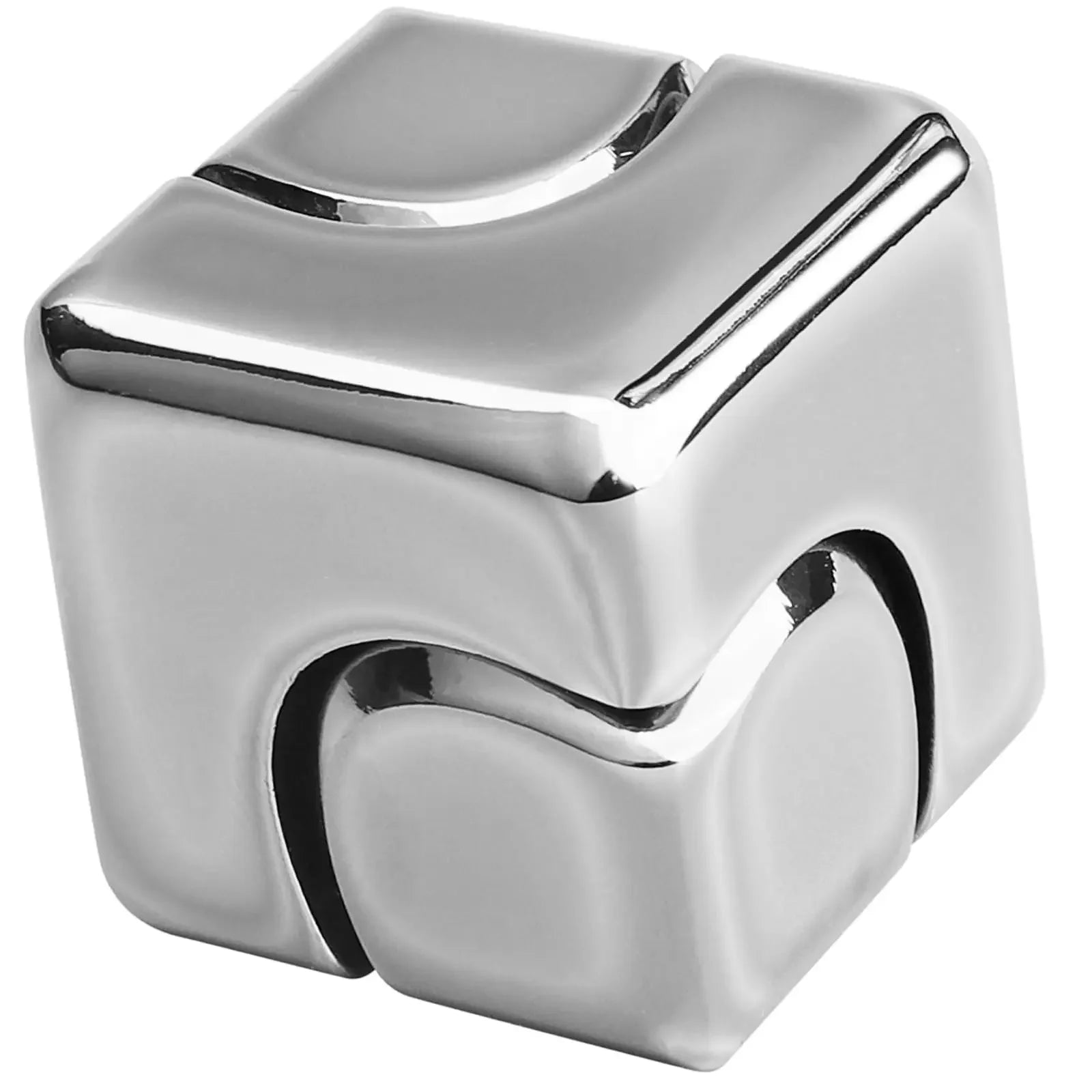 Metal Rotating Cube – Stress Relief Gyroscope Toy for Adults