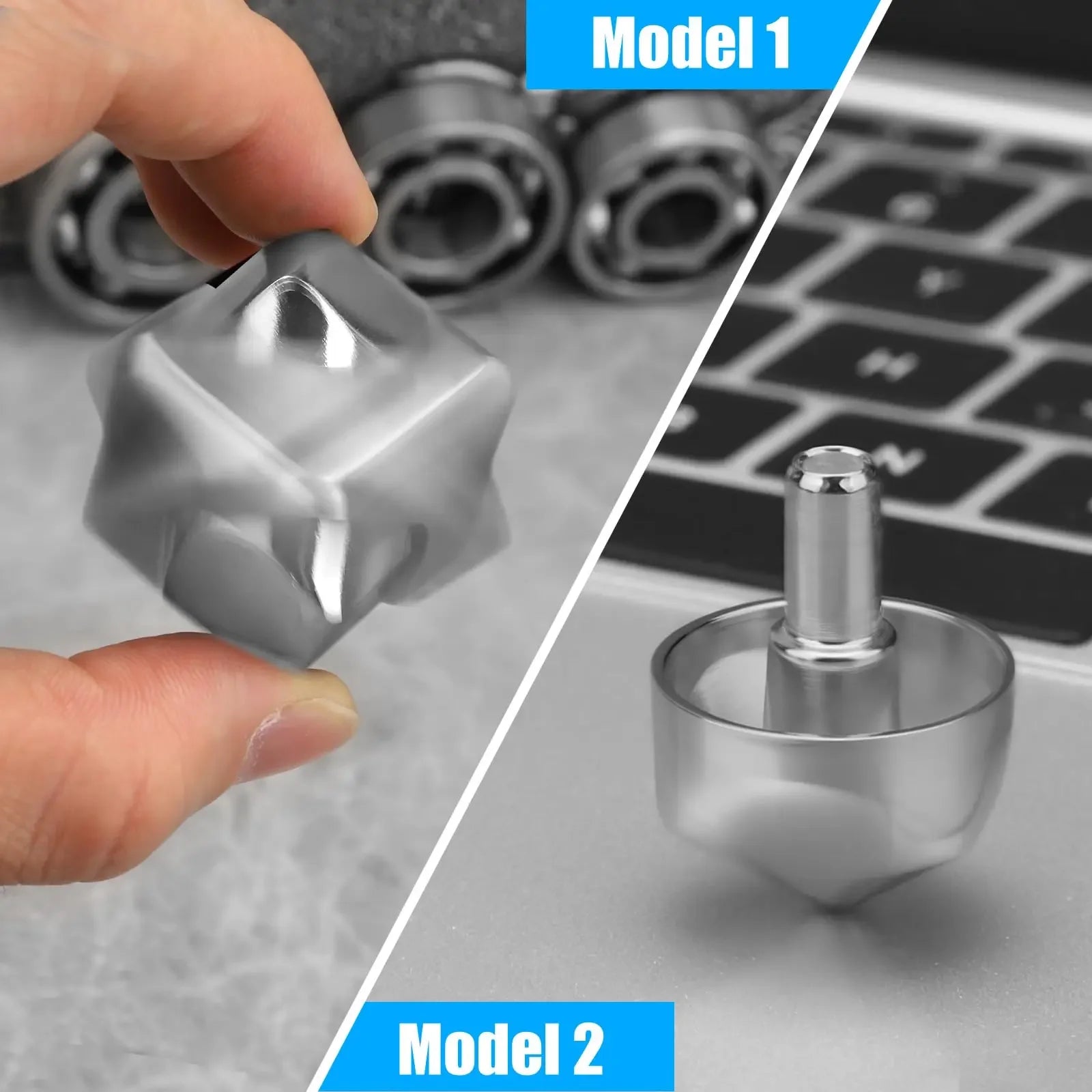 Metal Rotating Cube – Stress Relief Gyroscope Toy for Adults