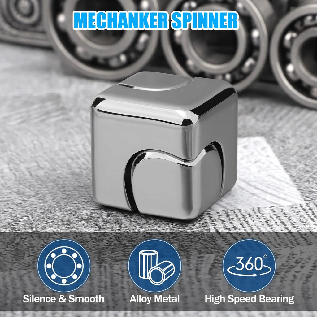Mechanker spinner with bearings in the background on a textured surface