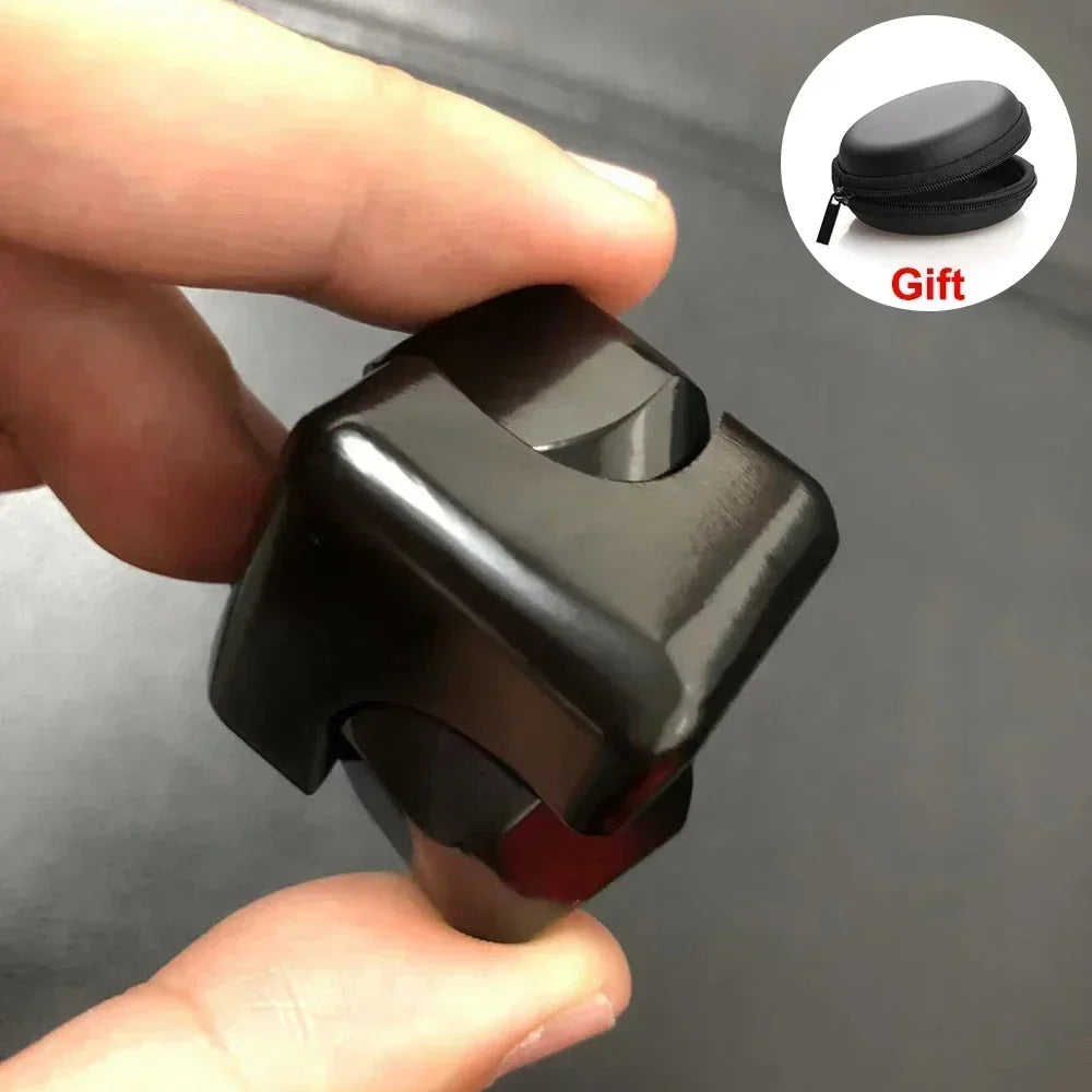 Metal Rotating Cube – Stress Relief Gyroscope Toy for Adults black