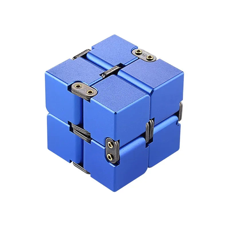 MindEase Infinity Cube Fidget Metal Aluminum Alloy, Stress Relief