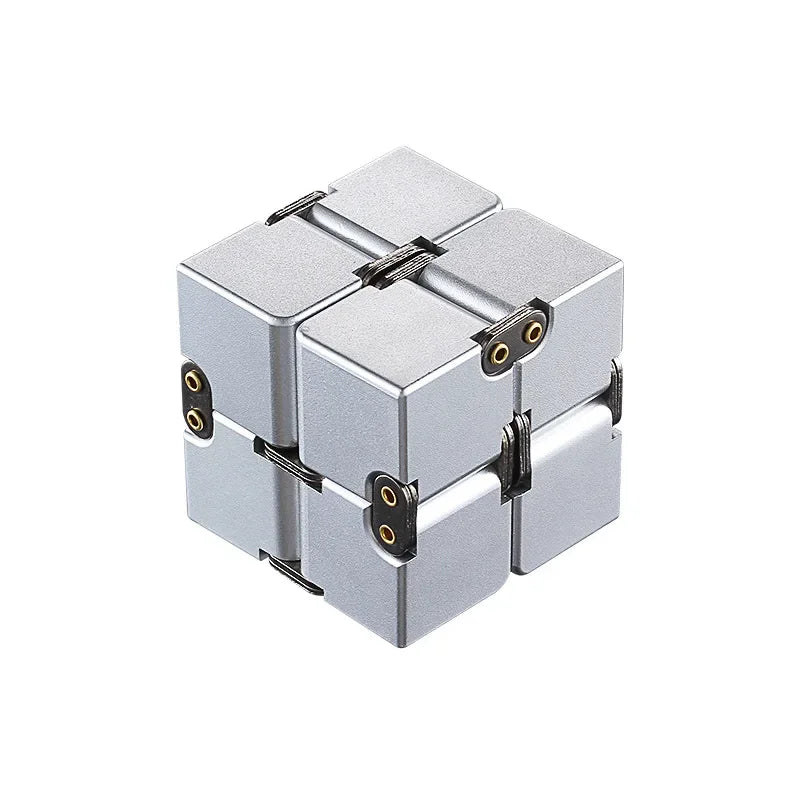 MindEase Infinity Cube Fidget Metal Aluminum Alloy, Stress Relief