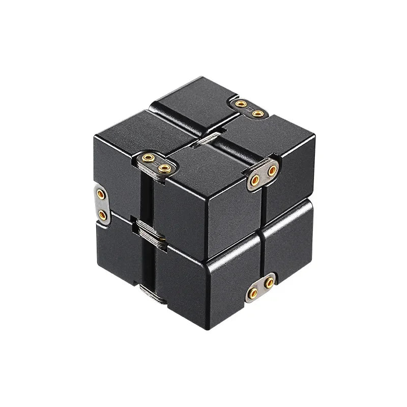 MindEase Infinity Cube Fidget Metal Aluminum Alloy, Stress Relief
