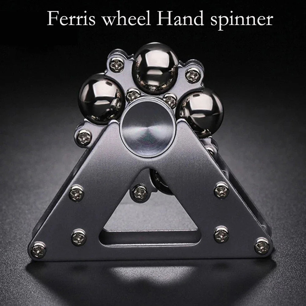 MindEase Premium Desk Spinner Double Pendulum Fidget Spinner Foldable Metal Antistress Stress Reliever