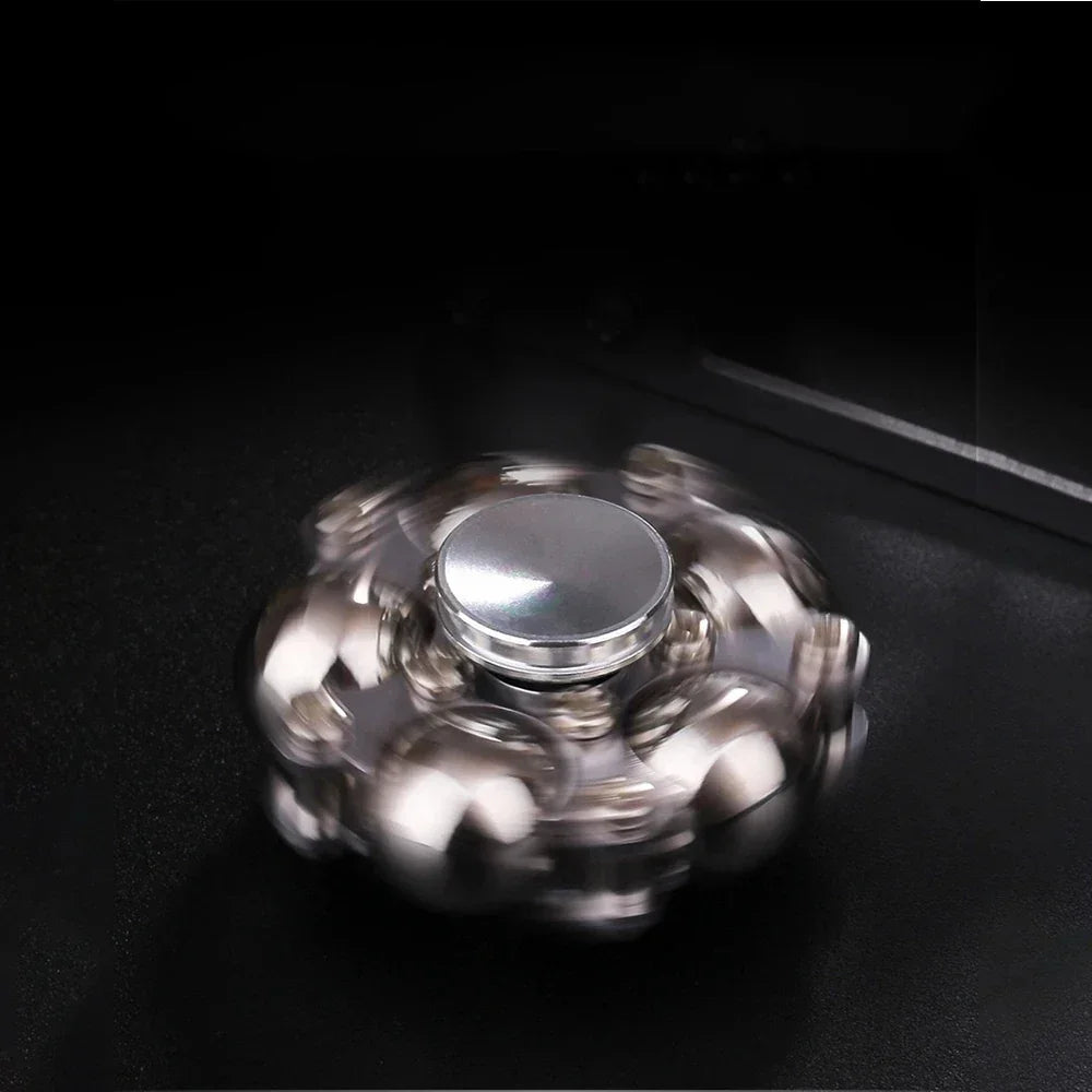 MindEase Premium Desk Spinner Double Pendulum Fidget Spinner Foldable Metal Antistress Stress Reliever