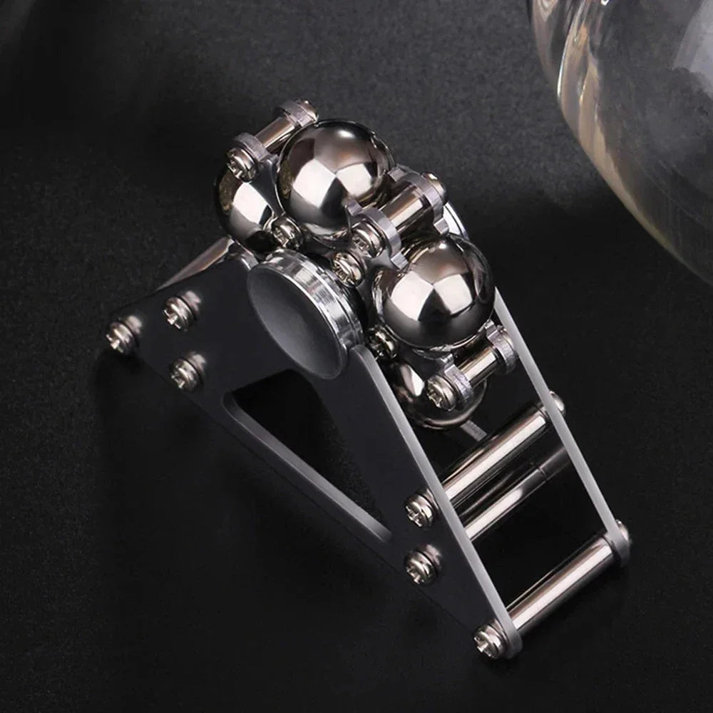 MindEase Premium Desk Spinner Double Pendulum Fidget Spinner Foldable Metal Antistress Stress Reliever