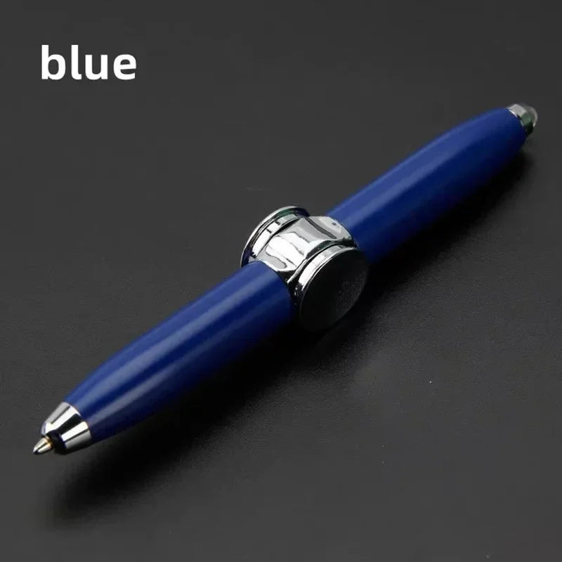 MindEase Multifunctional Spinner Pen with LED Light Finger Rotate Luminous Gyro Pens Fidgets Spinner LED Light Ballpoint Pen Metal Gyro Pen Gift