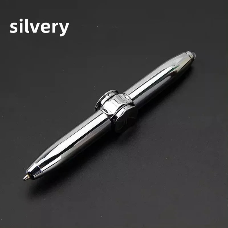MindEase Multifunctional Spinner Pen with LED Light Finger Rotate Luminous Gyro Pens Fidgets Spinner LED Light Ballpoint Pen Metal Gyro Pen Gift