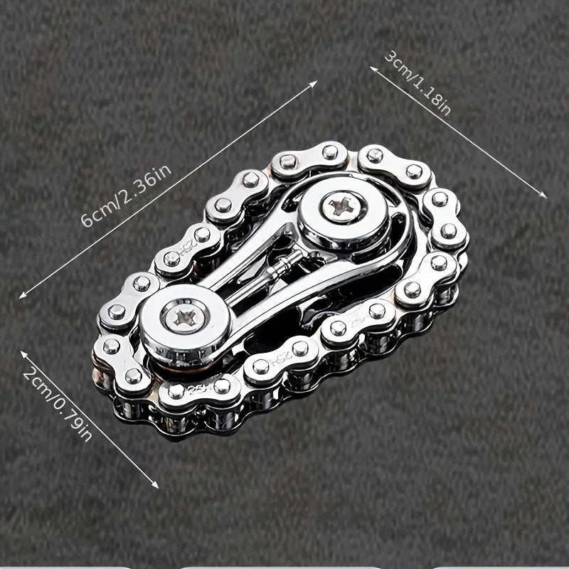 MindEase Gear Spinner Sprockets Flywheel Metal Bike Chains Fingertip Gyro Fidget Spinner stress relief