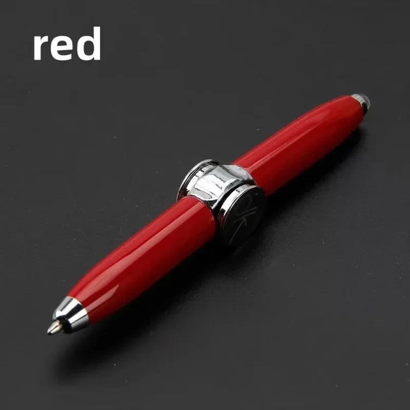 MindEase Multifunctional Spinner Pen with LED Light Finger Rotate Luminous Gyro Pens Fidgets Spinner LED Light Ballpoint Pen Metal Gyro Pen Gift