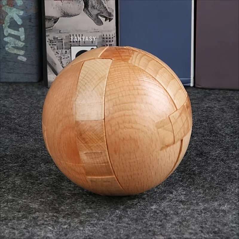 Wooden puzzle ball Brain Teaser for Focus & Calm