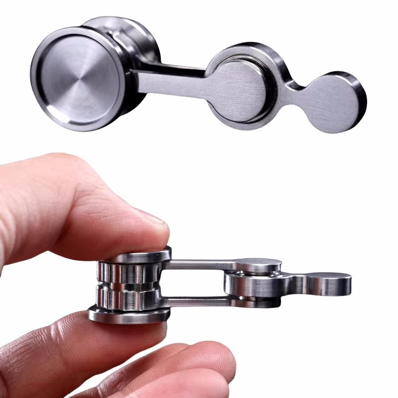 Stainless Steel Foldable Pendulum Fidget Spinner – Premium Anti-Stress EDC Executive Toy