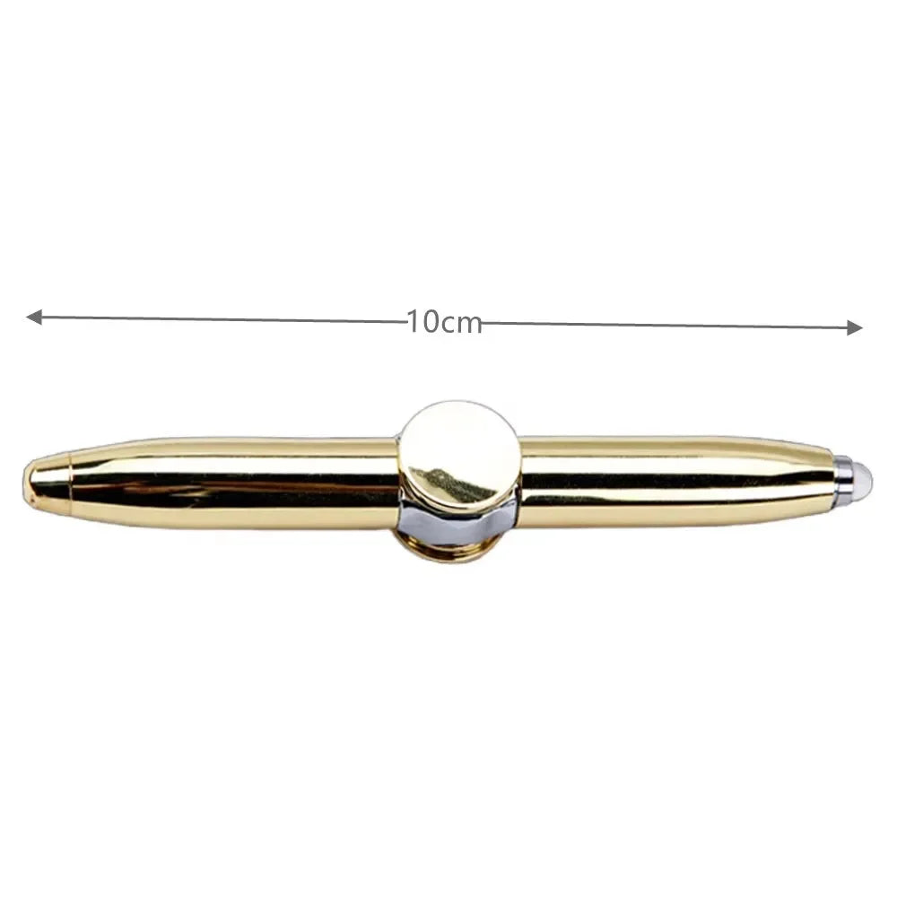 MindEase Multifunctional Spinner Pen with LED Light Finger Rotate Luminous Gyro Pens Fidgets Spinner LED Light Ballpoint Pen Metal Gyro Pen Gift