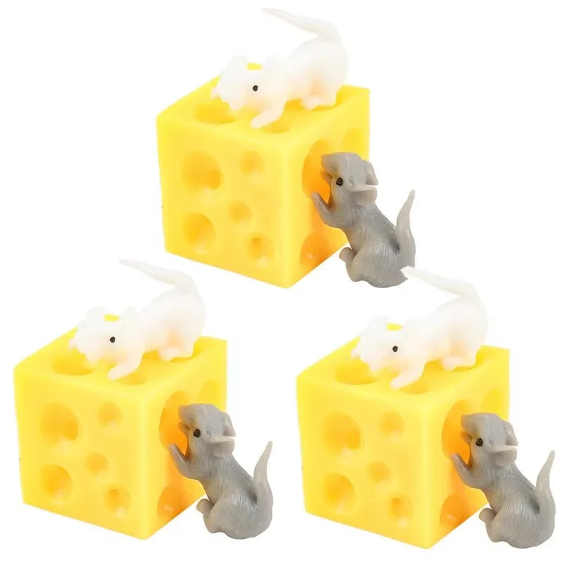 Squeeze Mouse in Cheese Sensory Fidget Stress Relief Adhd Autism Anxiety  Kids Toys Funny Novelty Gifts wholesale