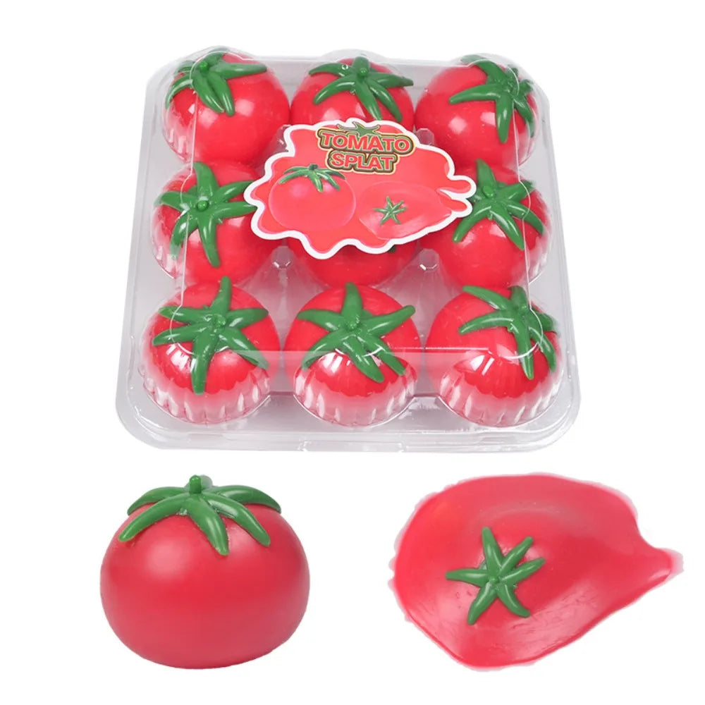 Tomato Squishy Stress Ball - Soft Fidget Sensory Toy Slow Rebound Squeeze 