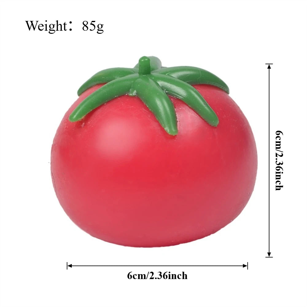 Tomato Squishy Stress Ball - Soft Fidget Sensory Toy Slow Rebound Squeeze 