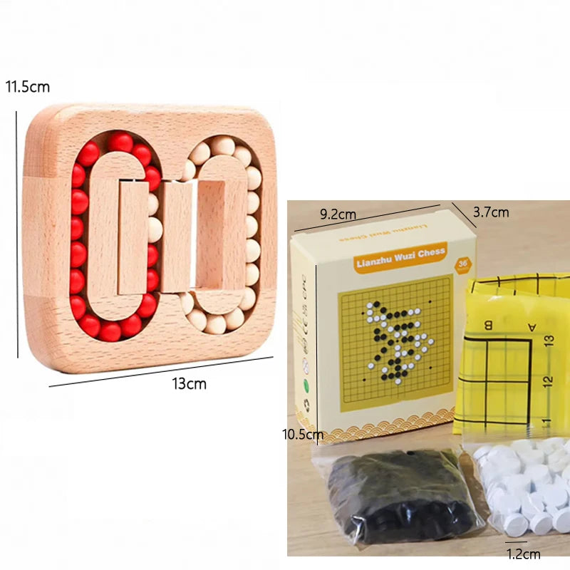 Wooden brain teaser puzzle Luban lock stress relief toy MindEase