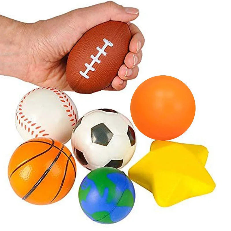 hand squeezing stress relief football foam ball