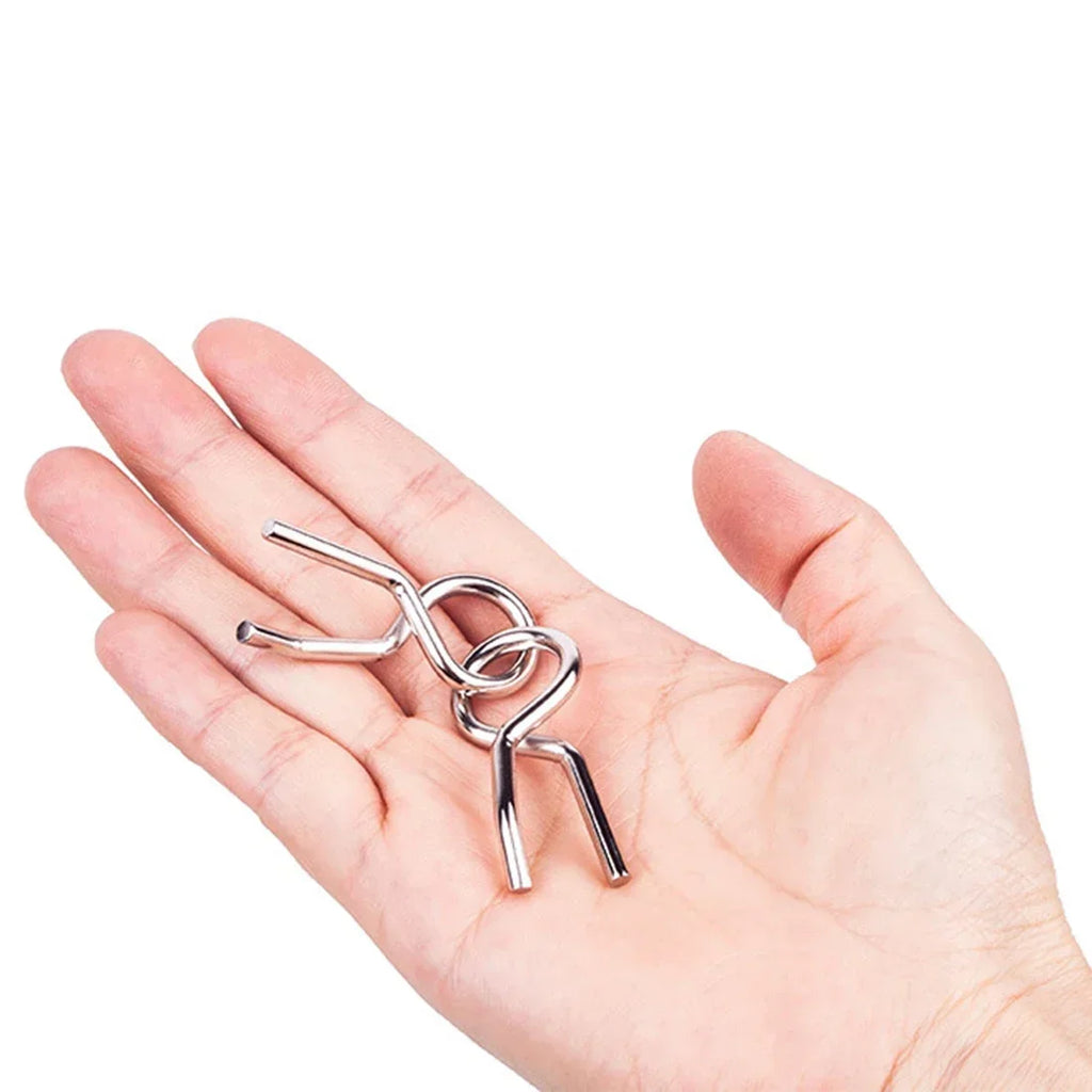 metal wire brain teaser puzzle set for kids and adults
