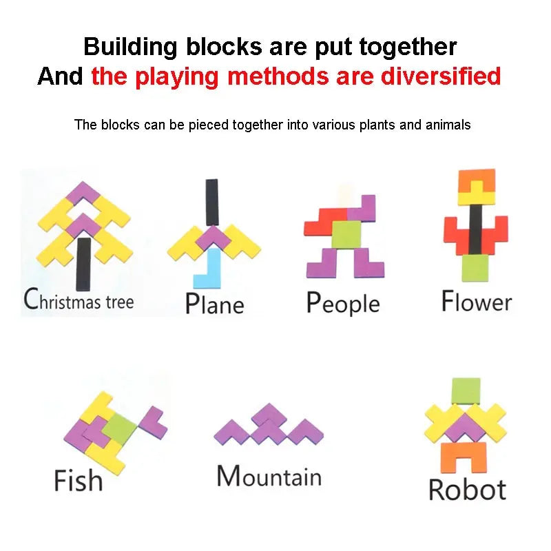 wooden tangram puzzle brain teaser for kids